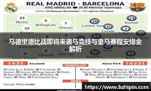 马德里德比战即将来袭马竞技与皇马赛程安排全解析